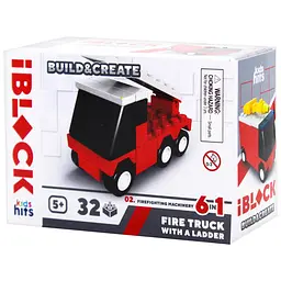 Конструктор "Пожежна" KH51/004 Kids hits IBLOCK JUNIOR 29-32 деталей в коробці (4897126753516) Вид 2