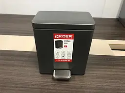 Відро для сміття з плавним закриттям прямокутне Koer TC-010306-07 6 л graphite KR5602, Графит - мініатюра 6
