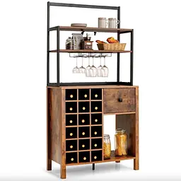 Стелаж винний Costway Vinoteca кухонна шафа в стилі Loft - мініатюра 2