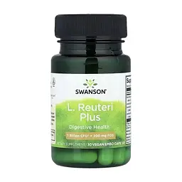 Вітамінно-мінеральний комплекс Swanson Пробіотик, 7 млрд КУО, Probiotic L. Reuteri Plus, 30 веганських капсу (SWV19025)
