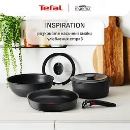 Набір посуду Tefal Ingenio Inspiration 3 предмети чорний (L867S604) - мініатюра 12
