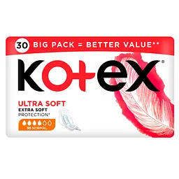 Прокладки гігієнічні Kotex Ultra Soft Normal Quadro 30 шт - мініатюра 2