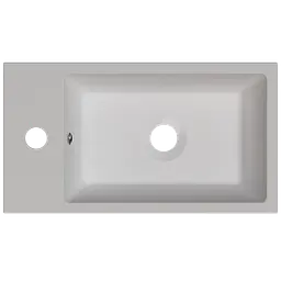 Раковина глянцева накладна Amidicon Mini 45 450x250 з литого каменю MINI_45_HL, Білий - мініатюра 4