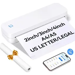 Бездротовий портативний принтер LIGHTWISH для подорожей, термопринтер без чорнила D80, підтримка 8,5" X 11" US Letter