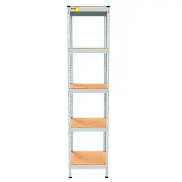 Металевий стелаж Emby Light Series (розмір 2100х450x300мм) 5 полиць ДСП до 100кг Білий - мініатюра 3