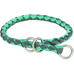 Нашийник для собак Trixie Cavo напівзашморг L-XL 52-60 см d 18 мм аква/графит - мініатюра 3