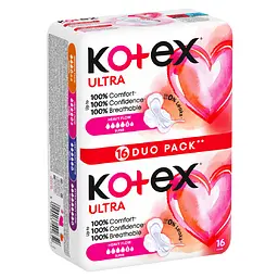 Гігієнічні прокладки Kotex Ultra Dry Super Duo 16 шт. - мініатюра 2