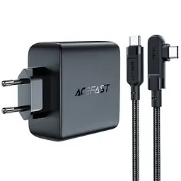 Зарядний пристрій Acefast A37 USB/3 Type-C QC PD 100W чорний + кабель Type-C to Type-C - мініатюра 5
