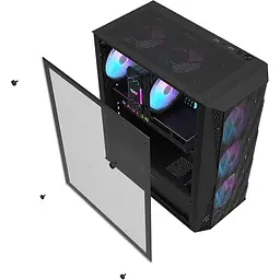 Корпус Darkflash DK352 BLACK ATX 4x120 ARGB Fans (DK352 BLACK) Без БП Б/в - мініатюра 6