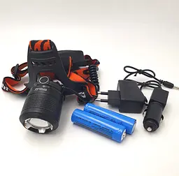 Налобний ліхтар LED T6 акумуляторний 2*18650 RABLEX 105 чорний
