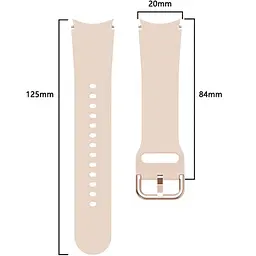 Ремінець силіконовий BeWatch Samsung Galaxy Watch 4/5/Pro SoftTouch CBітло-рожевий (0139304) - мініатюра 6