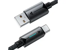 Кабель USB Type-C Acefast C19-04 USB Type-A to USB Type-C 2.0 60W 1.2 m Black (6974316284482) - мініатюра 2
