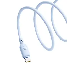 USB кабель Baseus Silky Series USB to Type-C 100W 1m синій P10377703313-00 - мініатюра 4