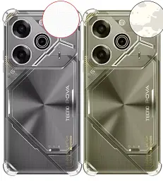 Панель BeCover Anti-Shock для Tecno POVA 6 (LI7) Clear (712784) - мініатюра 4