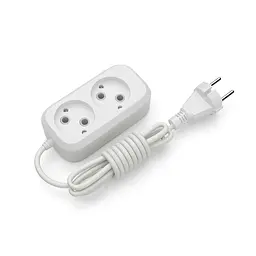 Подовжувач блоковий (ABS) Electrum 2 гнізда 2м (C-ES-1782)