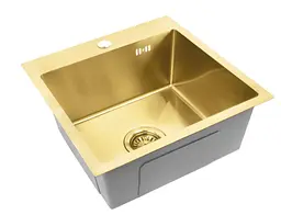 Кухонна мийка Rea Leo 40 400x450 мм brushed gold ZLE-06001 - мініатюра 5