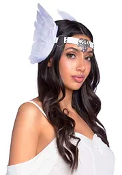 Пов'язка на голову з крилами Leg Avenue Feather Headband, біла