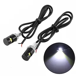 LED Підсвічування Номери універсальні Thoc Auto 12V 6 LED D12 мм 33 мм 2 шт. Чорна (5630)