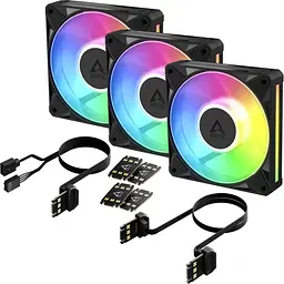 Корпусний вентилятор Arctic BioniX P12 A-RGB 3-Pack Black (ACFAN00337A) [176017] - мініатюра 2