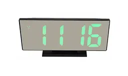 Настільний LED годинник DS-3618L із зеленим підсвічуванням