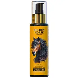 Олія для волосся Golden Horsе 4D Power з кератином рідкий шовк 100 мл