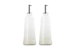 Набір із 2 пляшок для оцту та олії Le Creuset Oil & Vinegar Set 14 x 6 см Meringue
