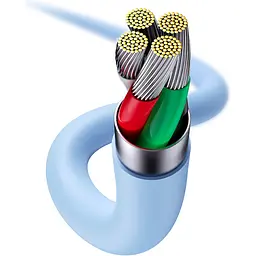 Кабель Baseus Jelly Liquid Silica Gel Fast Charging Cable USB to Lightning 2.4A 2m CAGD000103 Blue - мініатюра 4