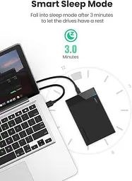 Зовнішній корпус UGREEN US211 для жорсткого диска 2.5" USB 3.1 to SATA III HDD SDD (50743) - мініатюра 5