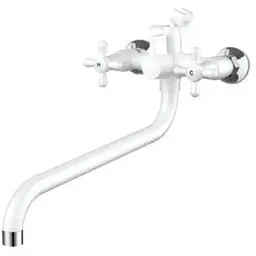 Змішувач для ванни Plamix Amax-142 White (без шланга та лійки) (PM0618)