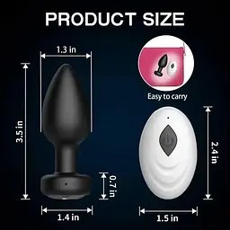 Анальна пробка з вібрацією, що світиться у темряві Light Anal Plug, Анальні іграшки - мініатюра 2