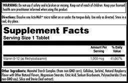 Метил B12, B12 Methylcobalamin 1000 mcg - 60 tabs Berry - мініатюра 2