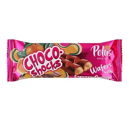 Вафлі глазуровані з кавово-апельсиновою начинкою Choco-Shocks Polus м/у 45 г