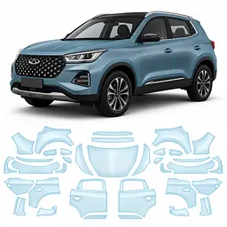 Антигравійна захисна бронеплівка за лекалами для Chery Tiggo 4 Pro 2023- повний кузов