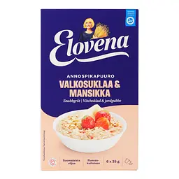 Каша швидкого приготування Elovena білий шоколад та полуниця 210 г (35 г х 6 шт.) - мініатюра 2