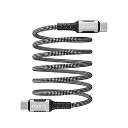 Кабель Havit CB6297 PD60W 3A USB-C to USB-C 1 м чорний (HV-CB6297) - мініатюра 4