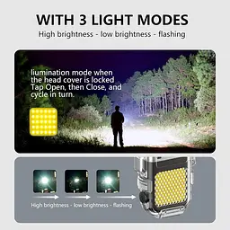 LED Ліхтар Запальничка Flas Hlight USB Type-C Помаранчевий - мініатюра 5