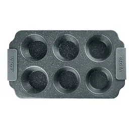 Форма для выпекания маффинов прямоугольная Vinzer Dolci Line 50784 3.5х17.8х30.5 см черная