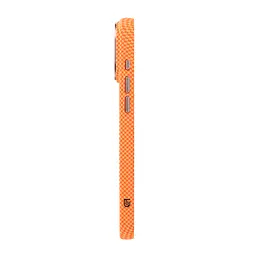 Карбоновый чехол для Apple iPhone 17 Pro Max, LikeCarbon2 SE MagCase, оранжевый, тонкий защитный чехол-панель из поликарбоната с магнитами N52, MagSafe, противоударный, совместим с беспроводной зарядкой, приподнятые края для защиты камеры - мініатюра 6