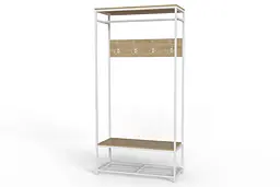 Вішалка модульна підлогова Ferrum-decor Треліс 15 180x90x38 ДСП білий Дуб Сонома 16мм (FRD-104370) - мініатюра 3