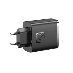 Мережевий зарядний пристрій Baseus Cube Pro Fast Charger 2C+U 65W чорний P10152301113-00 - мініатюра 2