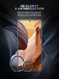 Захисне скло для камери Samsung Galaxy S25 Ultra 5G, Supreme BI, чорний колір, з рамкою, глянцеве скло для захисту лінз, протиударне, прозоре, з клейовим шаром по контуру, не впливає на якість фото, ArmorStandart (ARM83222) - мініатюра 4