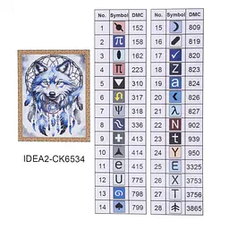 Набір з алмазною мозаїкою "Блакитний вовк" 40*50 см, IDEA2-CK6534, ТМ "99IDEAS" - мініатюра 8