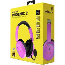 Навушники Hator Phoenix 2 Hi-Res SyncHUB wireless Cyber violet (ESH42) - мініатюра 8
