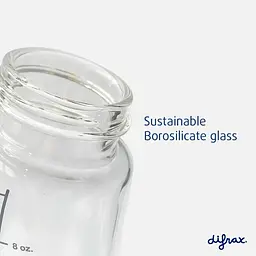 Скляна антиколікова пляшечка Difrax S-bottle Natural Blue з силіконовою соскою 250 мл (736FE Blue) - мініатюра 6