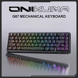 Магнітна клавіатура ONIKUMA G67 , Чорний - мініатюра 2