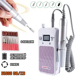 Портативний фрезер для нігтів Nail Drill YT-928 акумуляторний з індикатором заряду на 35 000 оборотів - мініатюра 7