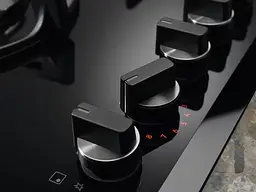 Варильна поверхня газова на склі Electrolux 75 см чугун електронне керування Hob2Hood чорний - мініатюра 2
