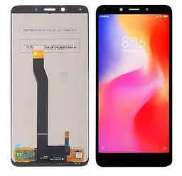 Дисплей Xiaomi Redmi 6/ Redmi 6A чорний + рамка (без датчика наближення)!