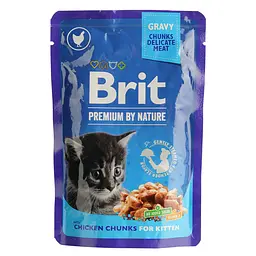Набір вологого корму для кошенят Brit Premium Cat pouch з куркою 24 шт x 100 г - мініатюра 2