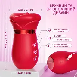 Вібратор для стимуляції клітора I’MCUM Hot Lips Vibe 3 режими лизання 10 режимів вібрації Керування через застосунок - мініатюра 4